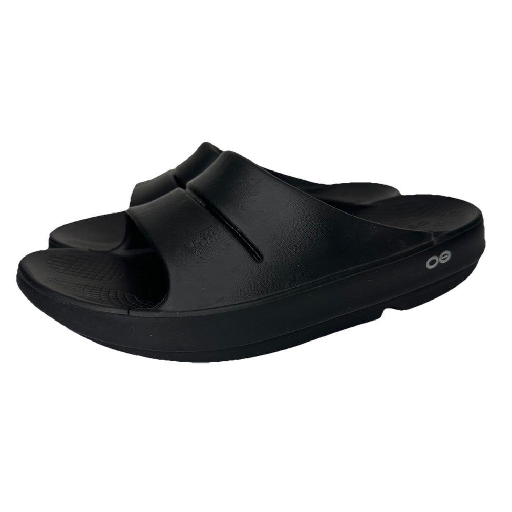 OOFOS Women's Black Slide Sandals